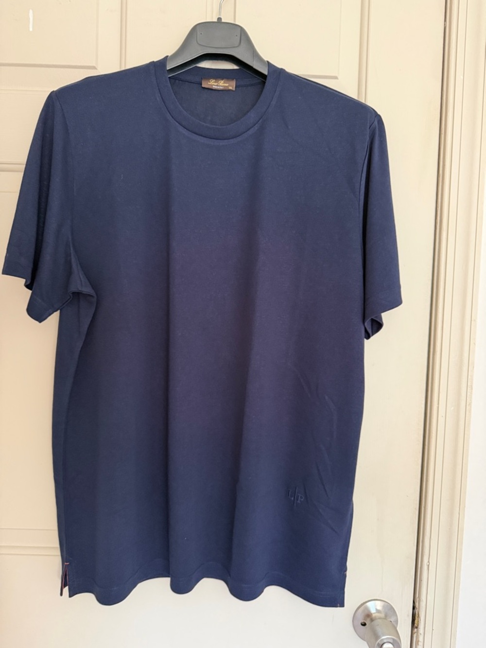 Loro Piana Navy Short Sleeve Crew Neck T-Shirt
